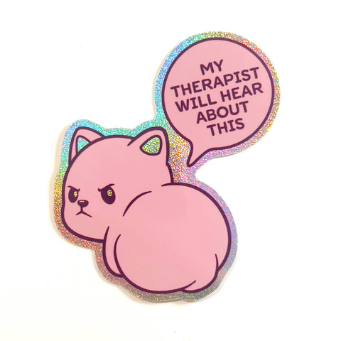 Studio Mirabella - My Therapist - Glitzer Vinyl Sticker