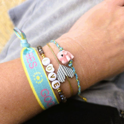 Ibiza Boutique - Armband ELEFANT rosa
