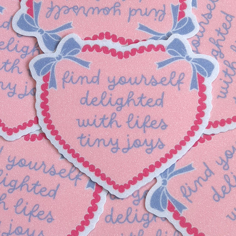 Studio Mirabella - Find Yourself Delighted - Sand Glitzer Vinyl Sticker