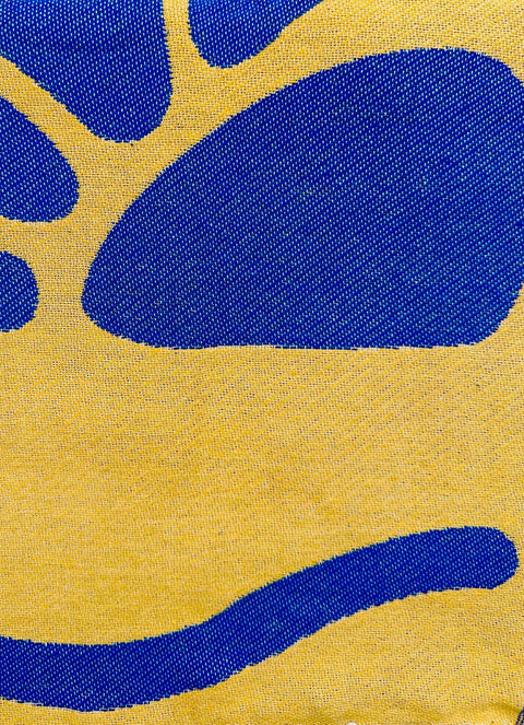 by Lena K FOUTA RIO aus recycelter Baumwolle - Jaune et Bleu