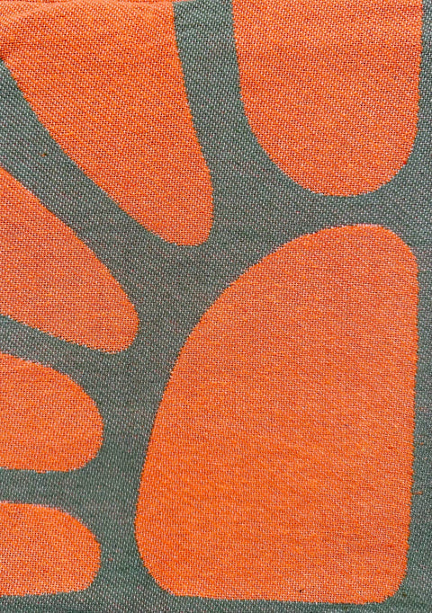 by Lena K FOUTA RIO aus recycelter Baumwolle - Kaki et Orange