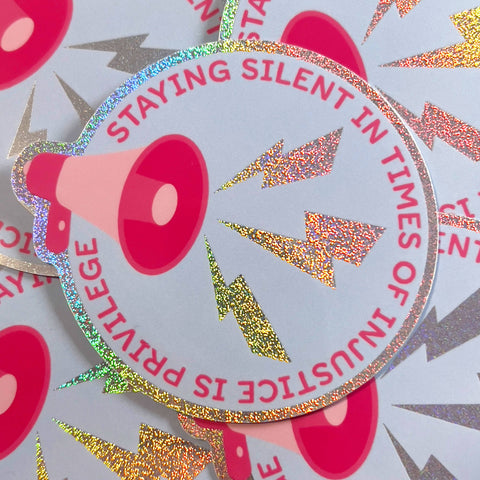 Studio Mirabella - Staying Silent - Glitzer Vinyl Sticker