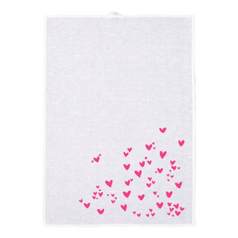 Frohstoff - Geschirrtuch HERZEN, Halbleinen
