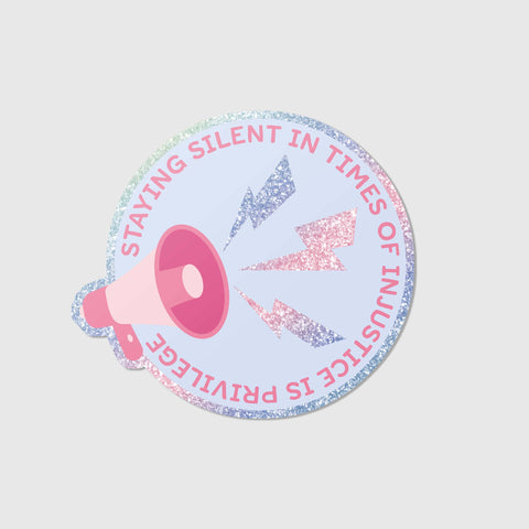 Studio Mirabella - Staying Silent - Glitzer Vinyl Sticker